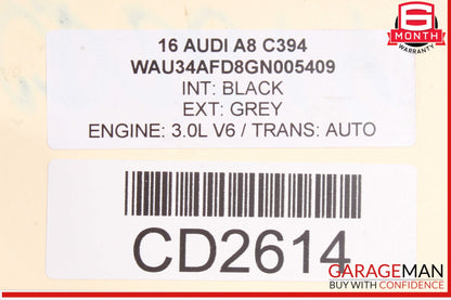 2016 Audi A8- Rear Differential Carrier PN: 0AR525083