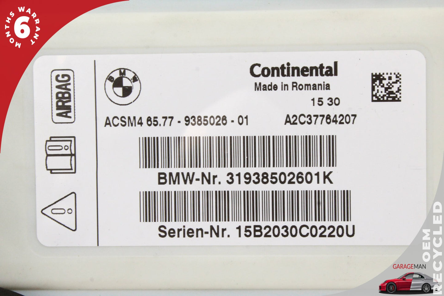 11-16 BMW 320i F30 RWD Center Console Control Module Unit A2C37764207 OEM