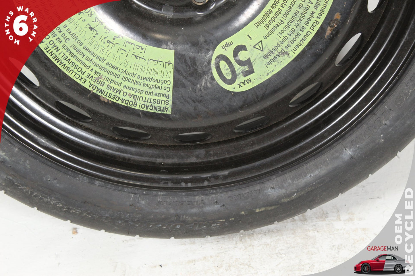 09-16 Audi A5 S5 Sedan T125/70 R19 Wheel Rim w/ Tire 4.00bx19H2 ET29 8K0601027