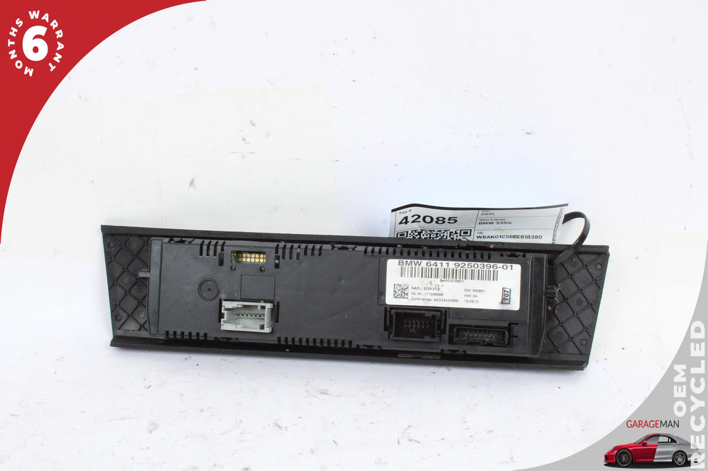 2007-2013 BMW 335is 328i AC Temperature Climate Control Switch Panel 9250396 OEM