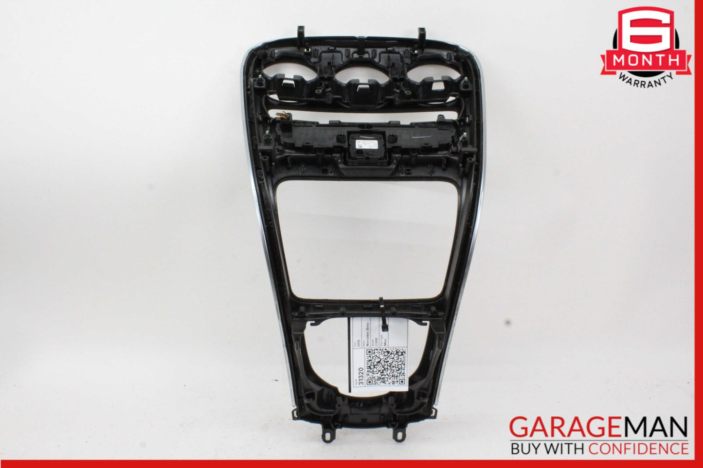 15-18 Mercedes W205 C300 Center Console Trim Bezel w/ Control Switch & Clock OEM