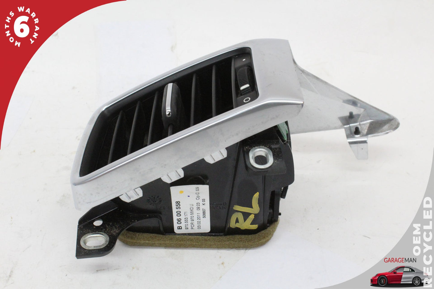 10-16 Porsche Panamera Rear Left AC Air Vent Grille Panel 970553171 Genuine