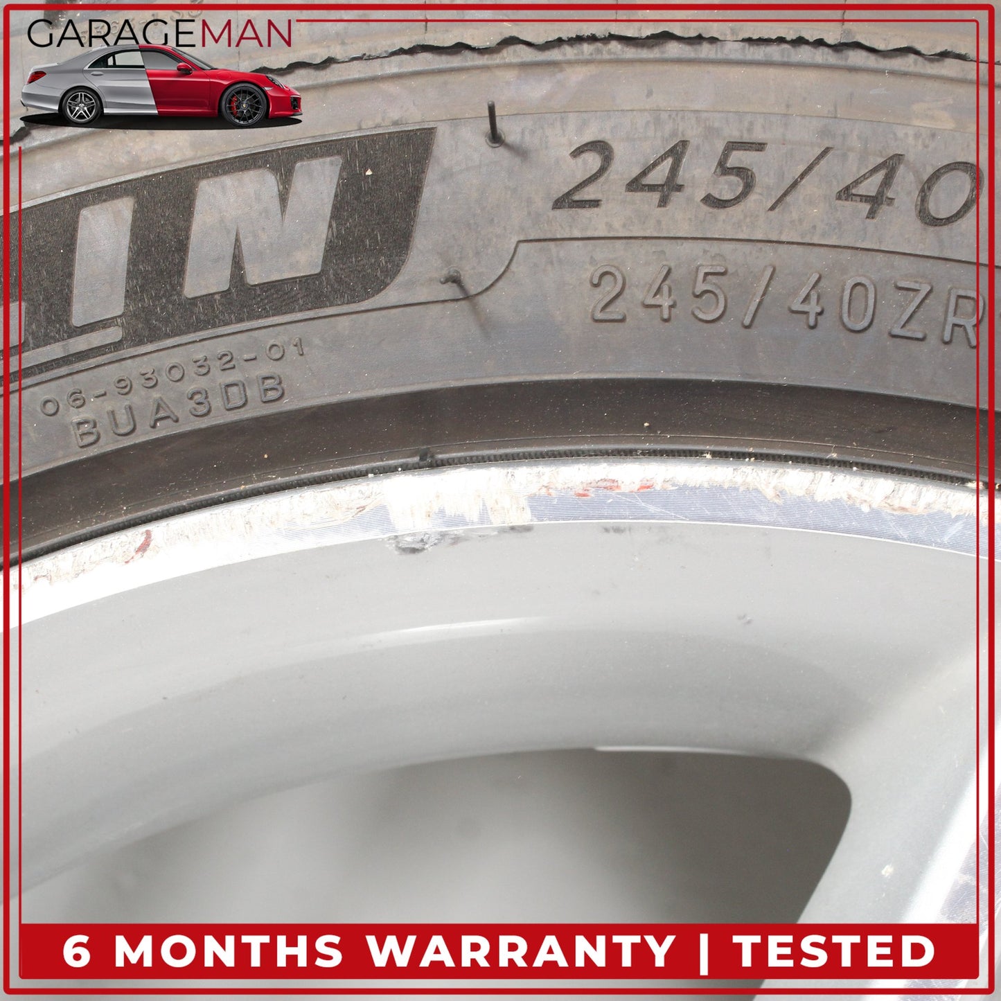 2011-2013 Mercedes W204 C250 Rear Wheel Rim w/ Tire 8.5JX17H2ET58 2044019702 OEM