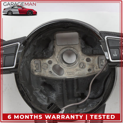 2012-2015 Audi Q7 Front Left Steering Wheel w/ Paddle Shifters 4L0419091AS OEM