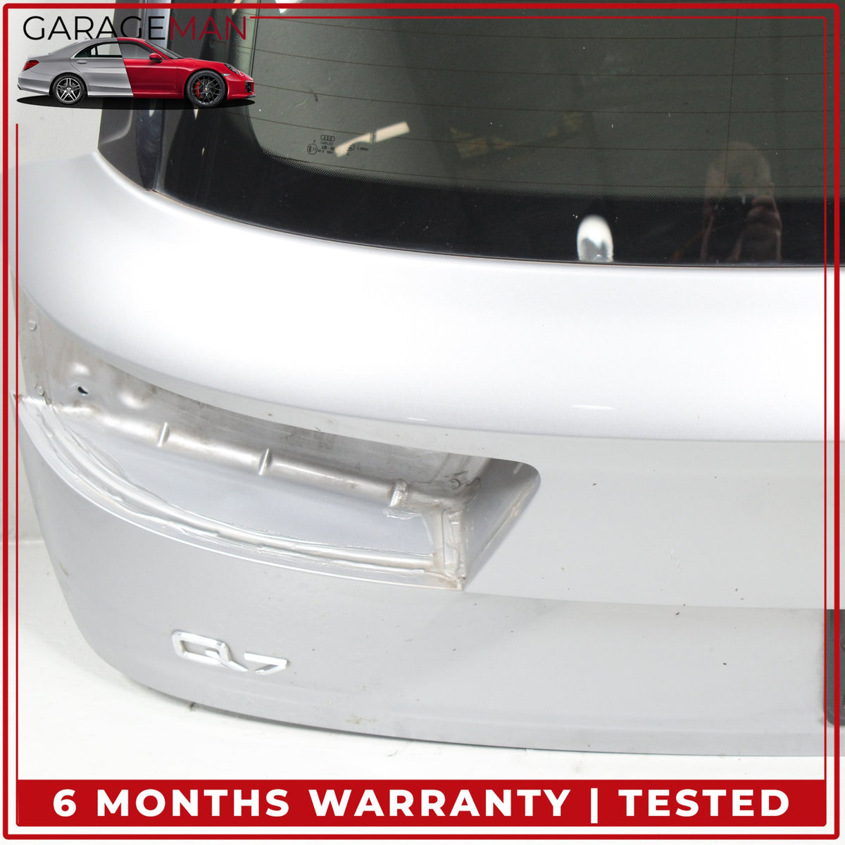 2017-2019 Audi Q7 Rear Trunk Lid Panel Assembly Silver Metallic 4M0827025D OEM