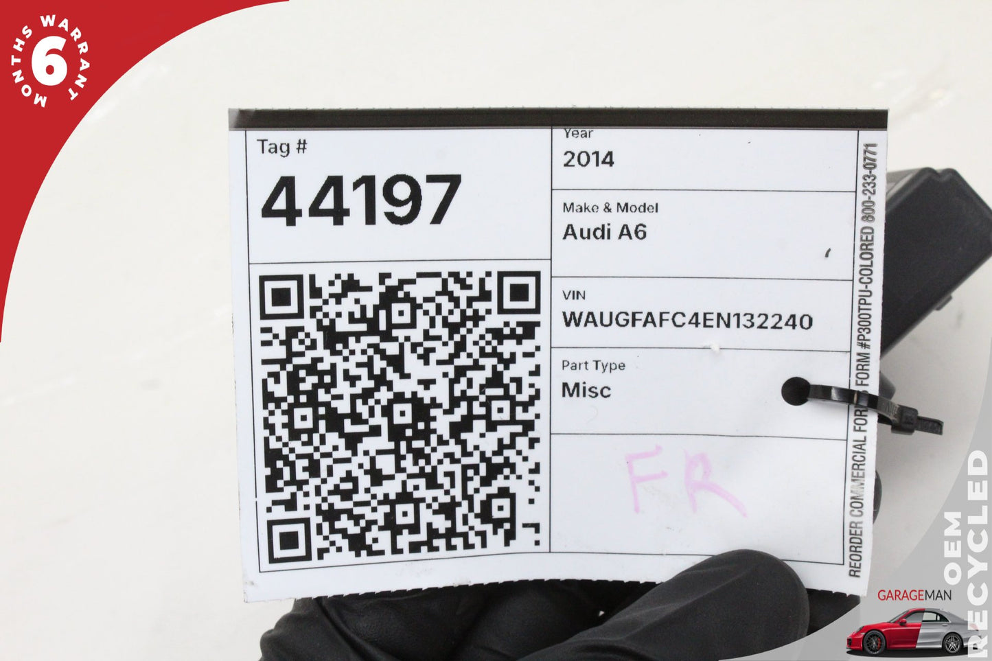 2012-2018 Audi A6 A7 Front Right Seat Occupant Detection Module 5C6959339B OEM