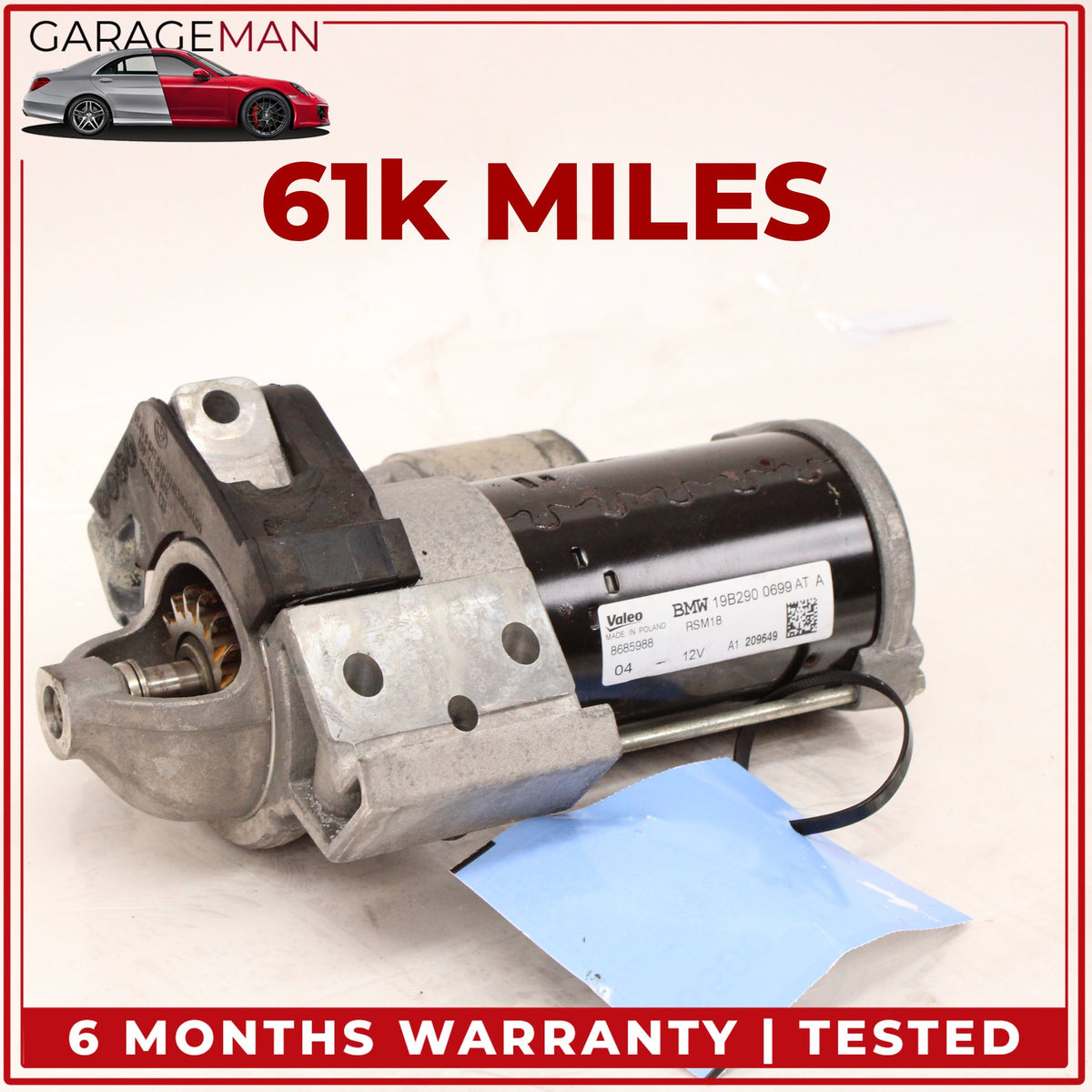 2016-2020 BMW 530e 330e 745e Hybrid Engine Starter Motor Valeo 8685988 OEM