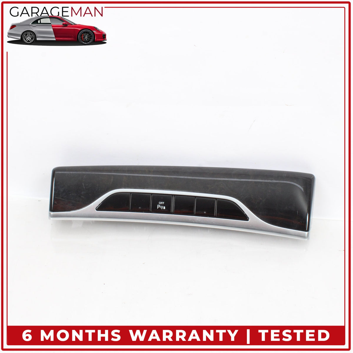 2014-2020 Mercedes W222 S550e Dashboard Trim Wood w/ Parking Sensor Switch OEM