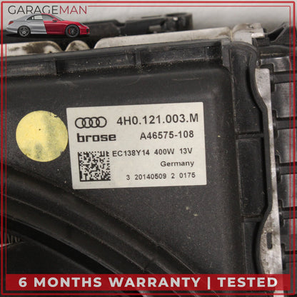 2011-2018 Audi A8 D4 Engine Radiator Cooling Fan Motor Assembly 4H0121003M OEM