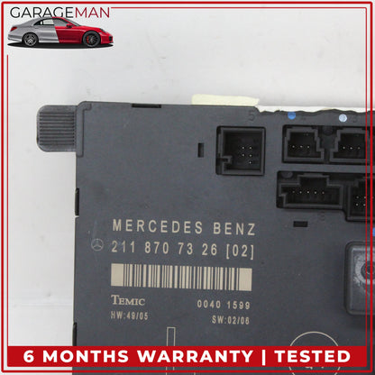 2003-2009 Mercedes W211 E350 E550 Front Left Door Control Module 2118208185 OEM