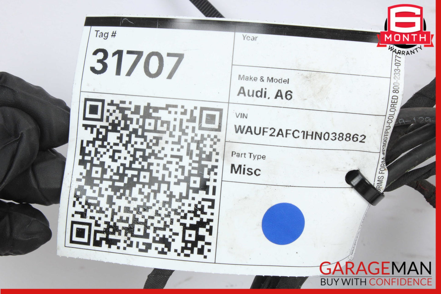 2012-2018 Audi A6 Rear Bumper Parking Sensor w/ Wire Harness 4G5971085AG OEM
