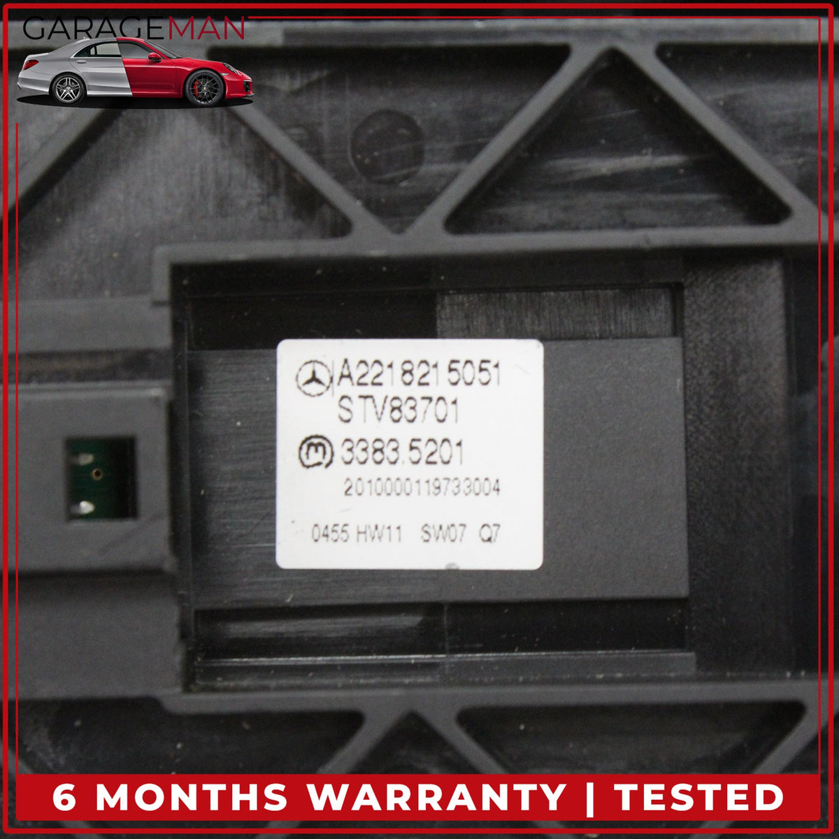 2007-2014 Mercedes-Benz S400 S-Class W221 Sedan Front Left Master Window Control Switch 2218215051 OEM