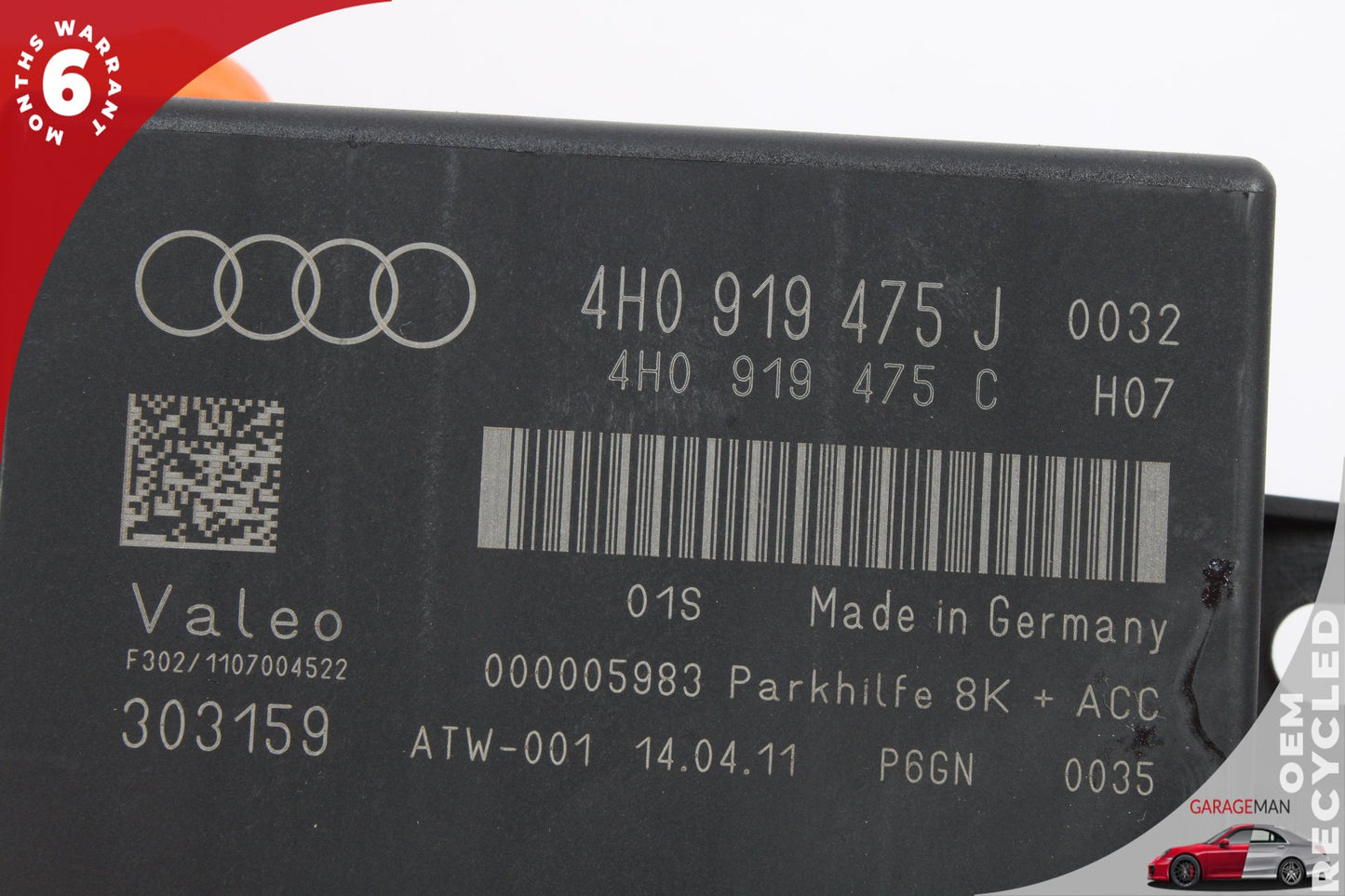 2012-2018 Audi A6 C7 Sedan Parking Assist Control Module 4H0919475J Genuine