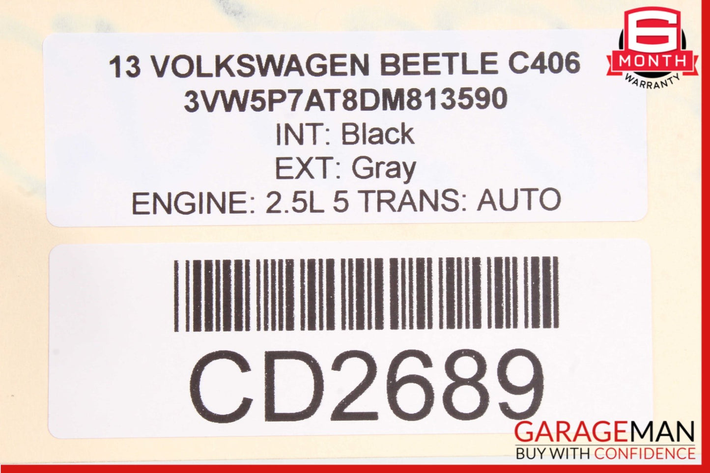 2011-2014 Volkswagen Beetle Passat Jetta 2.5L DOHC Complete Engine Motor OEM 84K