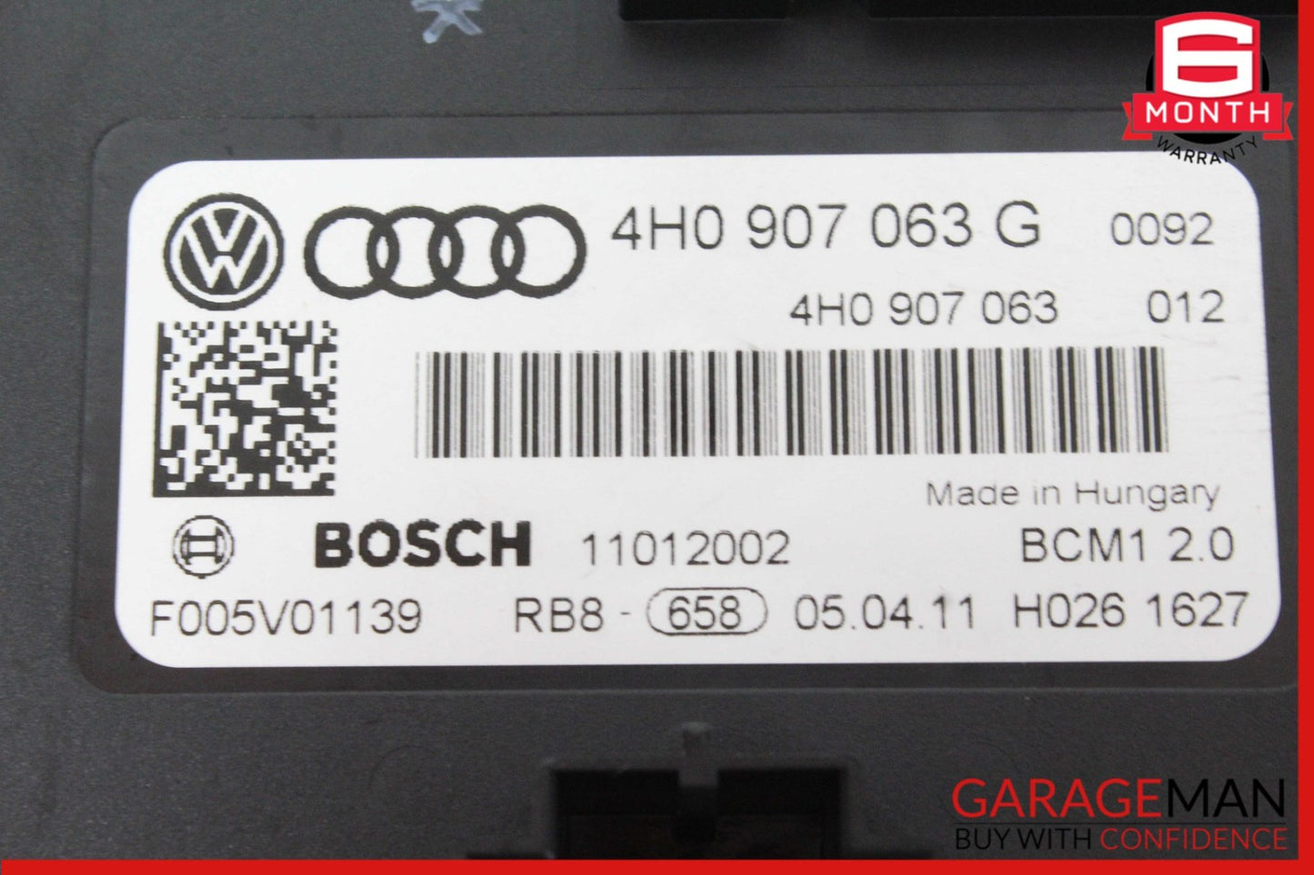 2012-2018 Audi A6 C7 Body Control Module 4H0907063G Genuine OEM