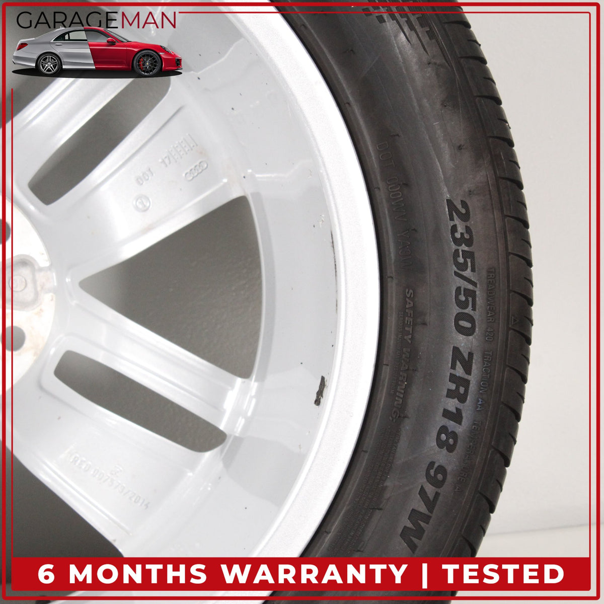 2016-2018 Audi Q3 Front or Rear Side Wheel Rim w/ Kumho Tire 7JX18H2 ET43 OEM