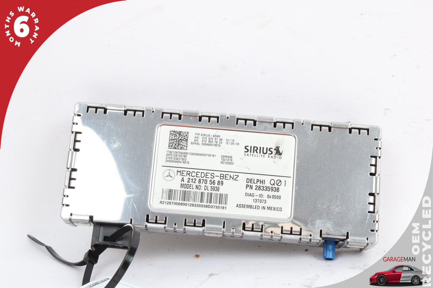 10-17  Mercedes-Benz E350 W212 Sedan Sirius Satellite Radio Receiver 2128705689
