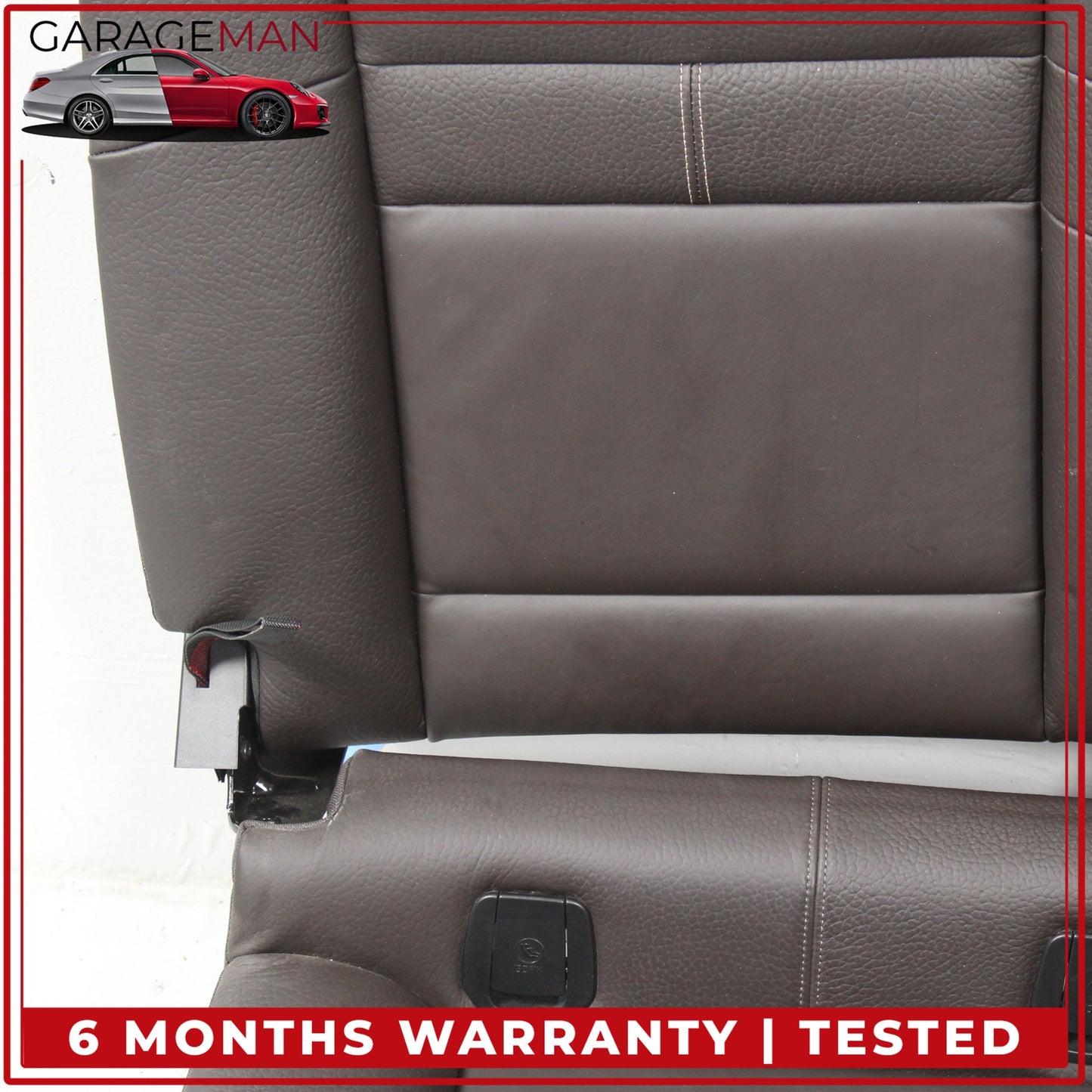 2014-2021 BMW i3 Rear Upper and Lower Seat Bench Cushion w/ Headrest Brown OEM