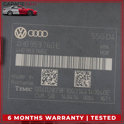 2011-2018 Audi A8 S8 Front Left or Right Side Seat Control Module 4H0959760E OEM