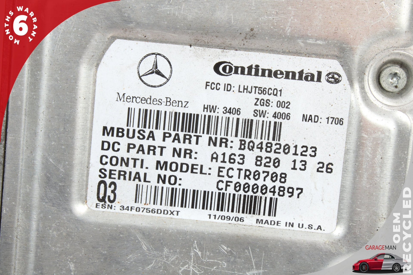 2000-2009 Mercedes-Benz CLK55 AMG W208 Voice Command Control Module 1638201326