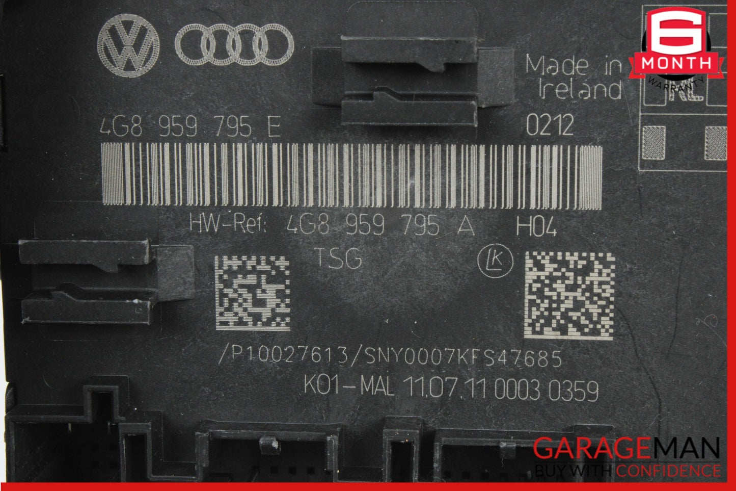 2012-2018 Audi A6 C7 Sedan Rear Right or Left Door Control Module 4G8959795 OEM
