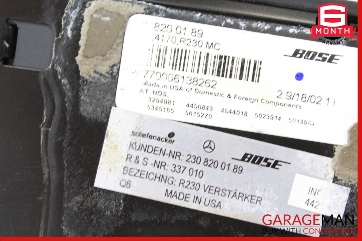 2003-2004 Mercedes-Benz SL500 R230 Convertible Amplifier 2308200189 OEM