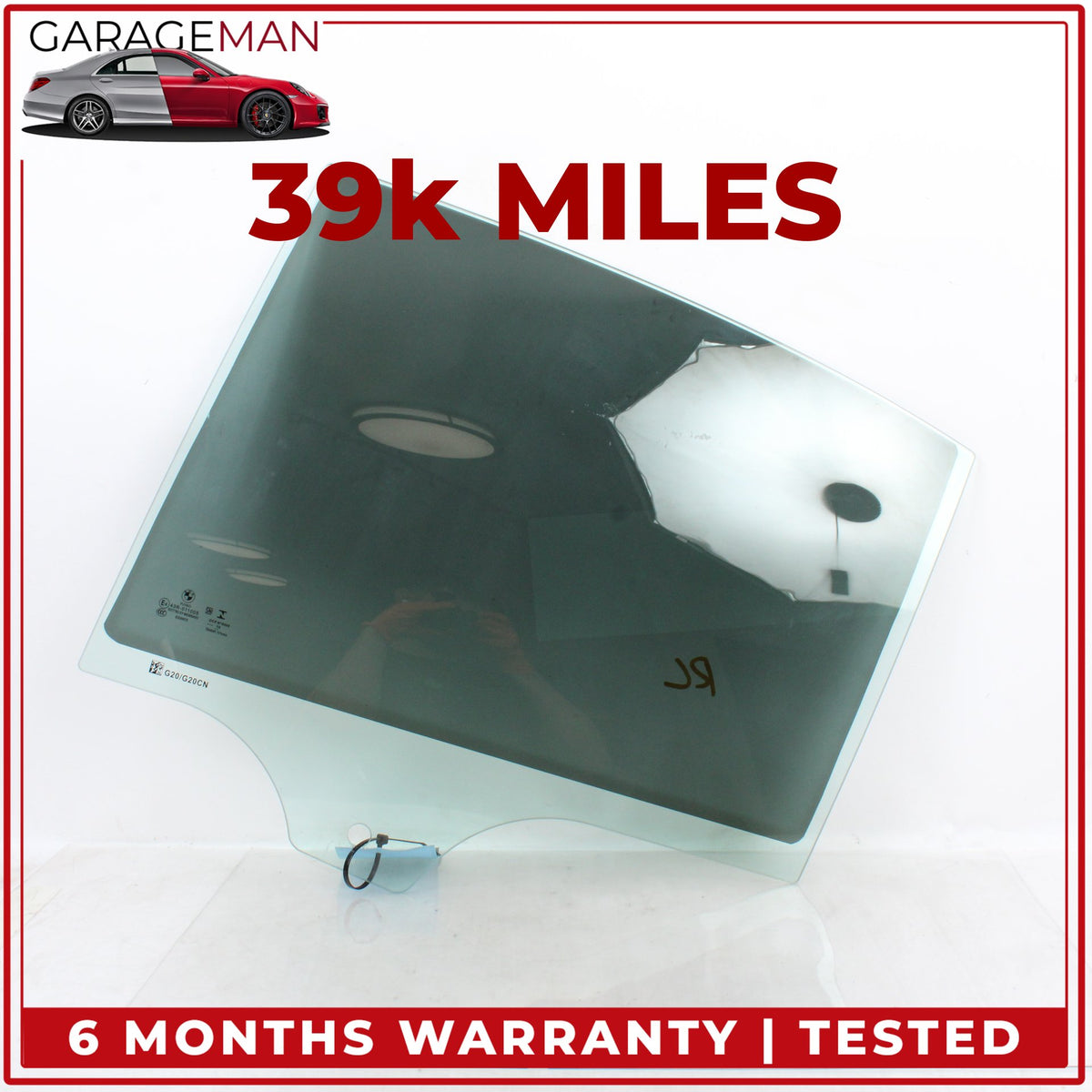 2019-2025 BMW 330i M340i 330e G20 Rear Left Driver Side Door Window Glass OEM