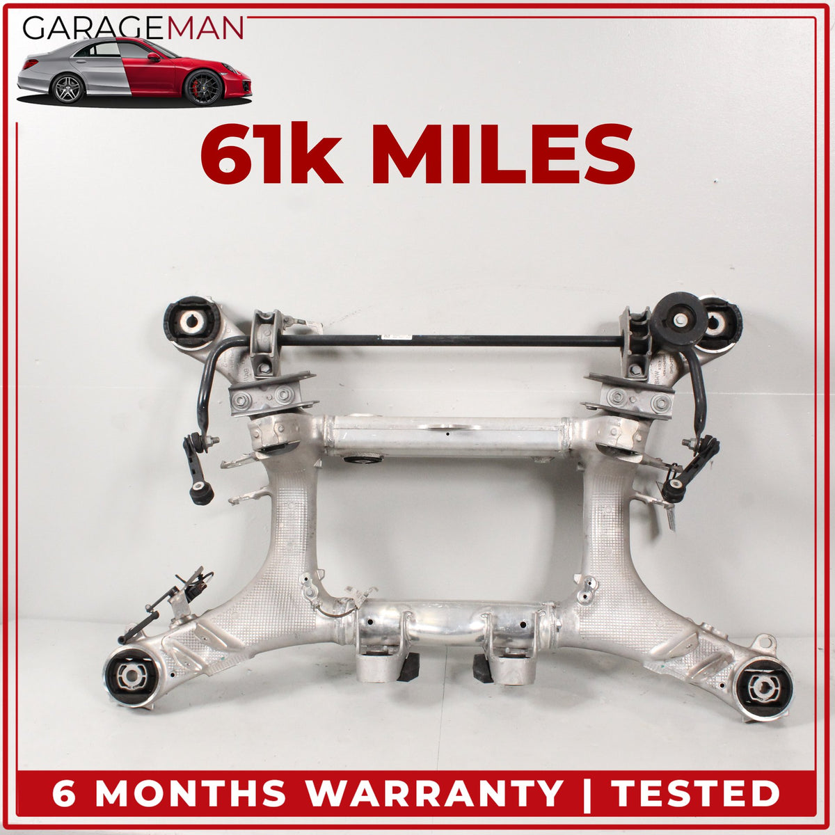 2017-2023 BMW 530e M5 G30 Rear Subframe Crossmember w/ Sway Bar 6886057 OEM