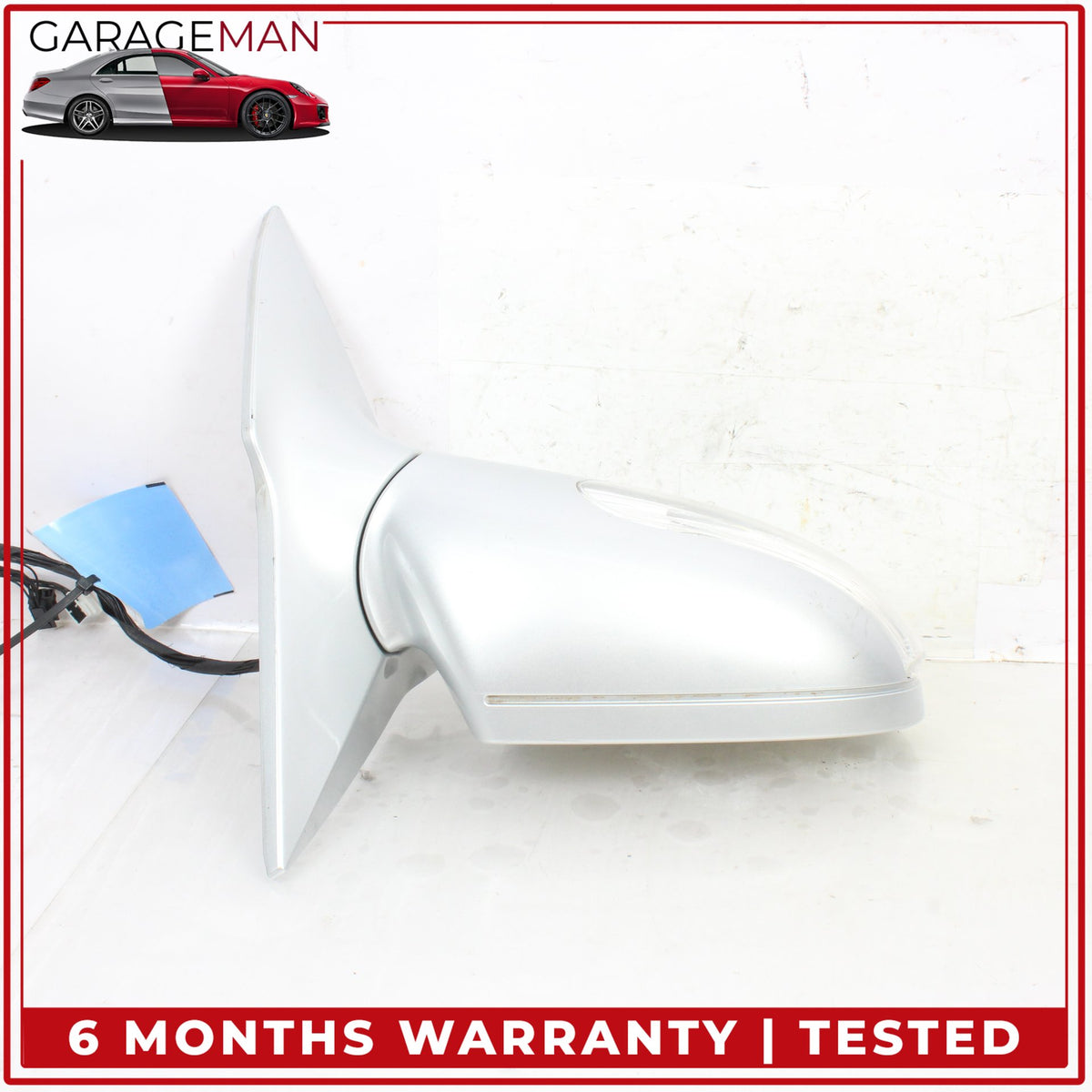 2004-2008 Mercedes R230 SL500 Right Door Rear View Mirror Silver Metallic OEM