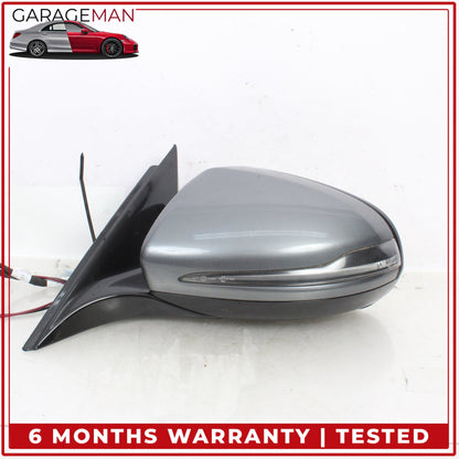2017-2020 Mercedes W213 E300 Front Left Door Rear View Mirror w/ Blind Spot OEM