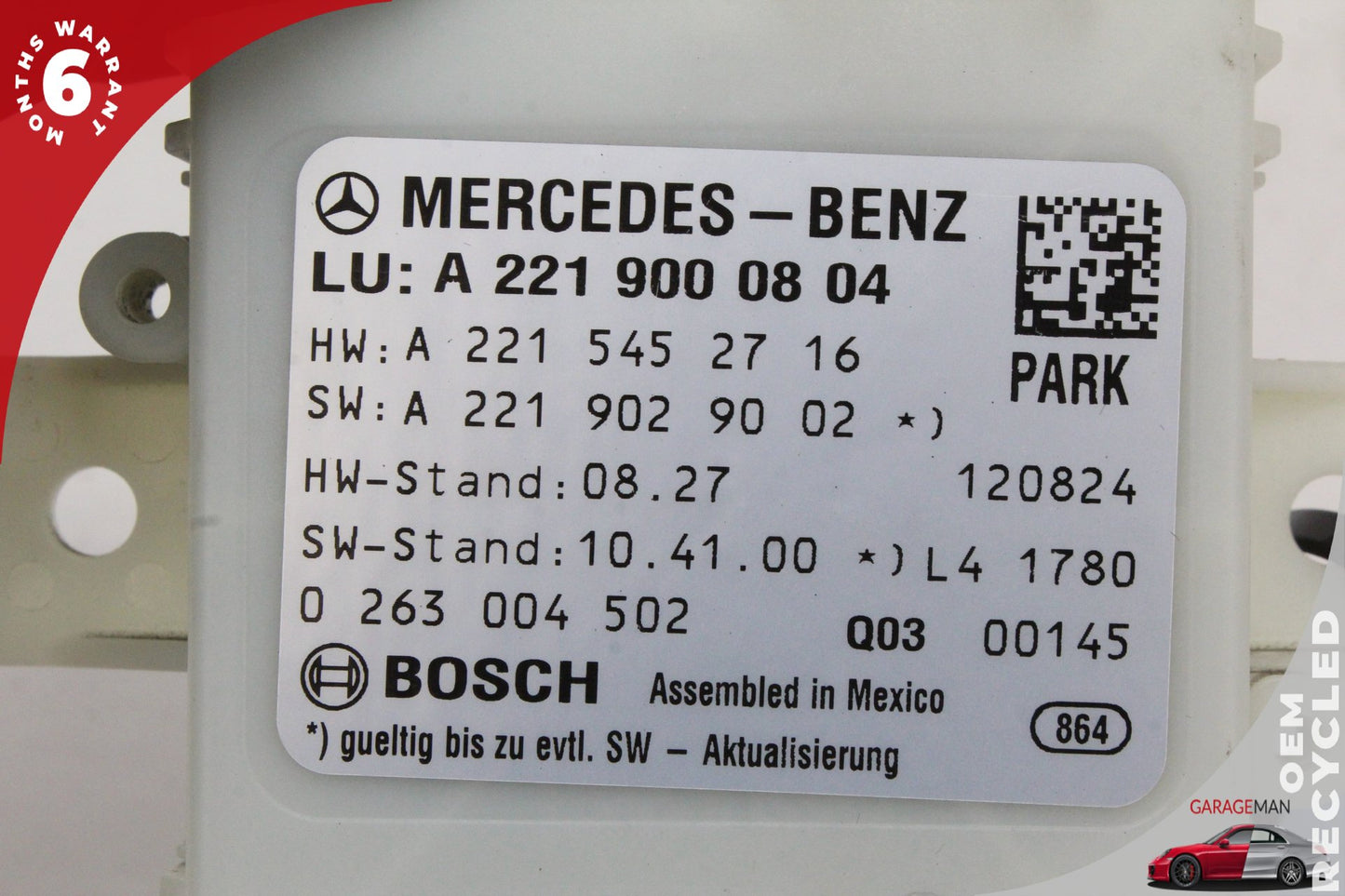 2010-2014 Mercedes W221 S550 CL550 Rear Parking Parktronic Control Module OEM