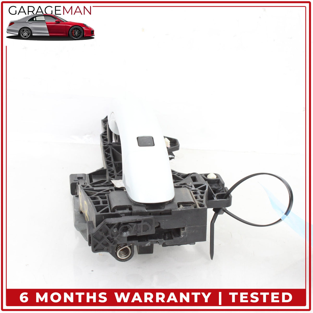 2007-2015 Audi Q7 Rear Right Side Exterior Door Handle White Metallic OEM