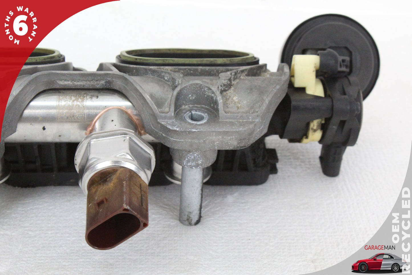 2011-2018 Audi Q7 Porsche Cayenne 958 Left Lower Intake Manifold w/ Bracket OEM