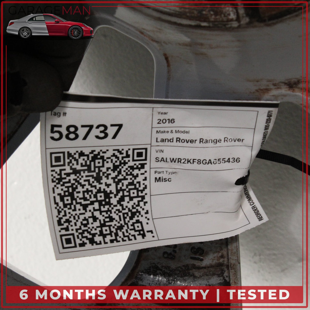 2014-2022 LR Range Rover Sport L494 8.5 x 20 20" Wheel Rim Silver DK621007DB OEM