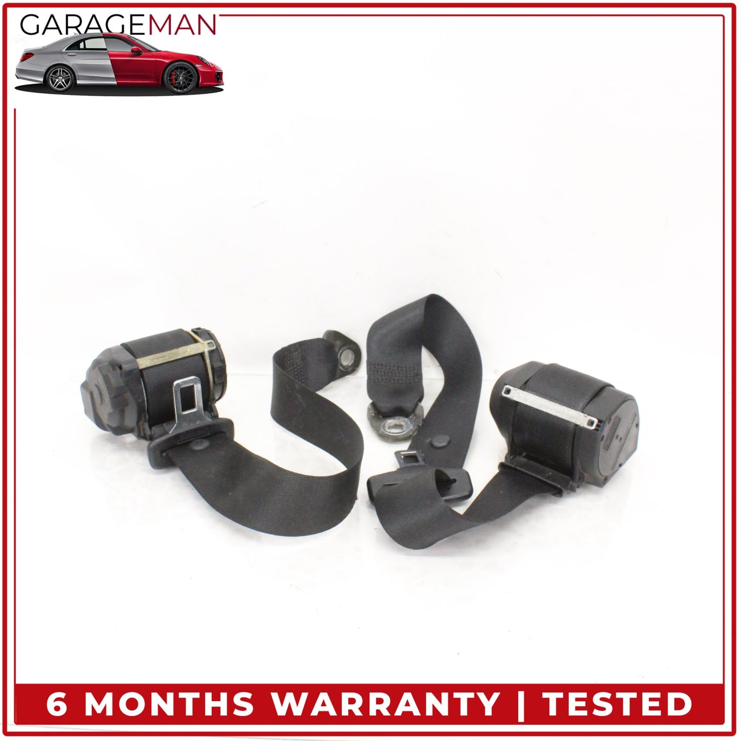 1999-2005 Porsche 911 996 Front and Rear Left Side Seat Belt Set Black OEM