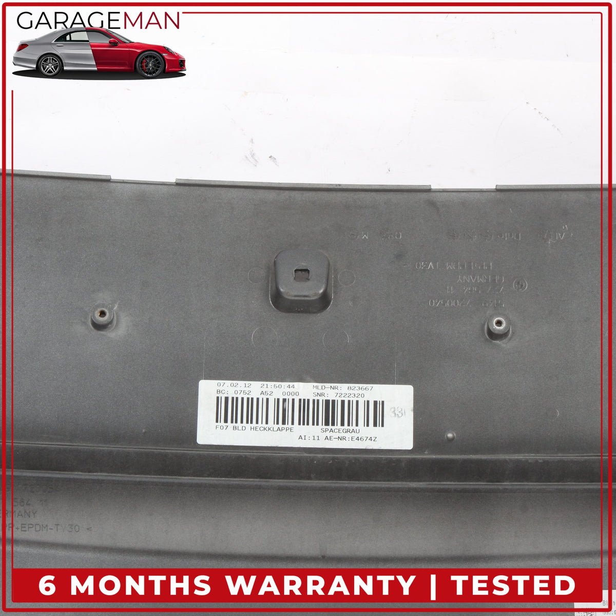2010-2013 BMW 550i 535i GT Rear Trunk Lid Lower Bottom Molding Trim 7200540 OEM