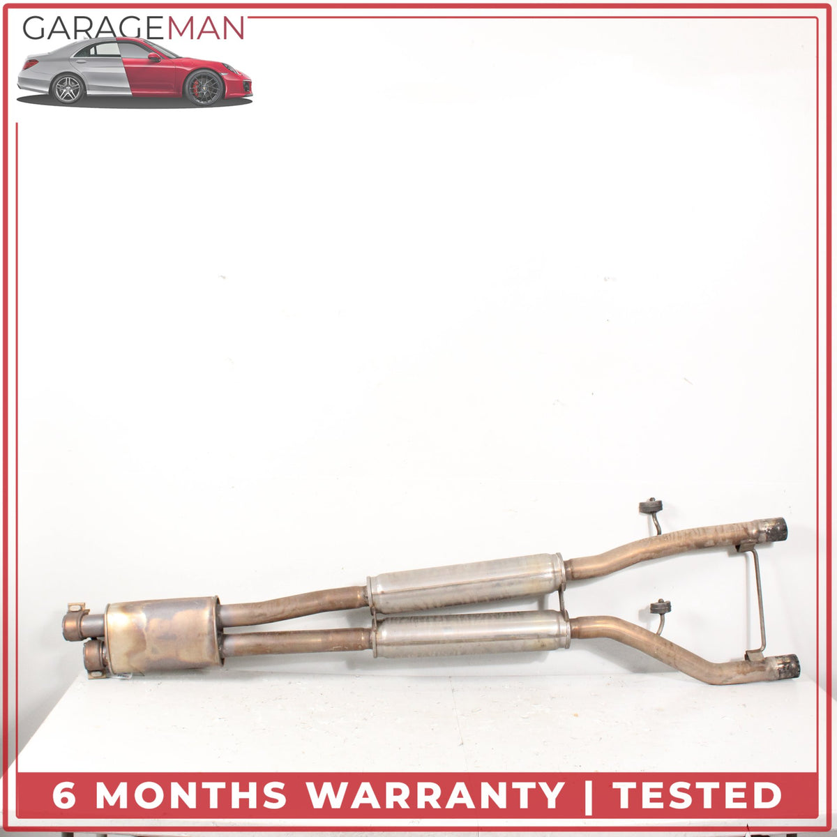 2013-2015 Jaguar XF X250 3.0L S/C RWD Intermediate Exhaust Muffler Dual Pipe OEM