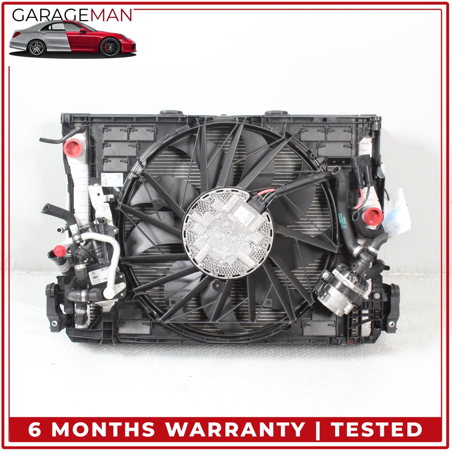 2010-2019 BMW 650i Engine Cooling Radiator Fan Motor AC Condenser Assembly OEM