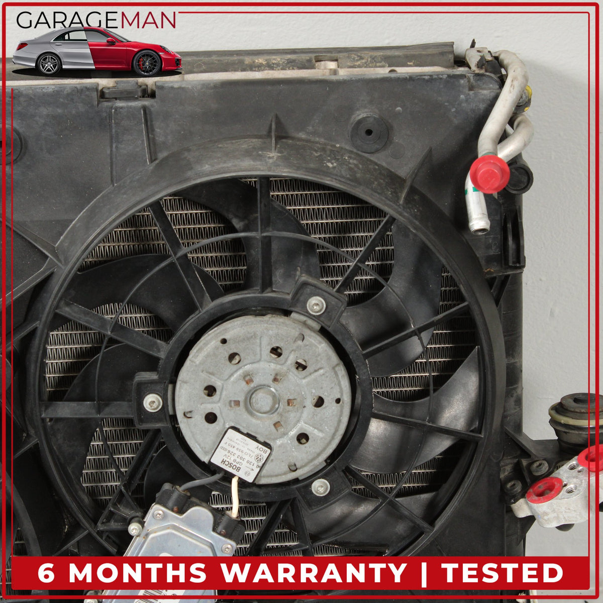 2007-2015 Audi Q7 Engine Cooling Radiator Fan Blade AC Condenser Assembly OEM