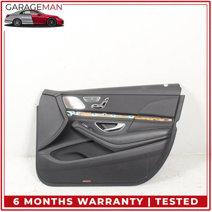 2014-2017 Mercedes W222 S550e Front Right Interior Door Trim Panel Black OEM