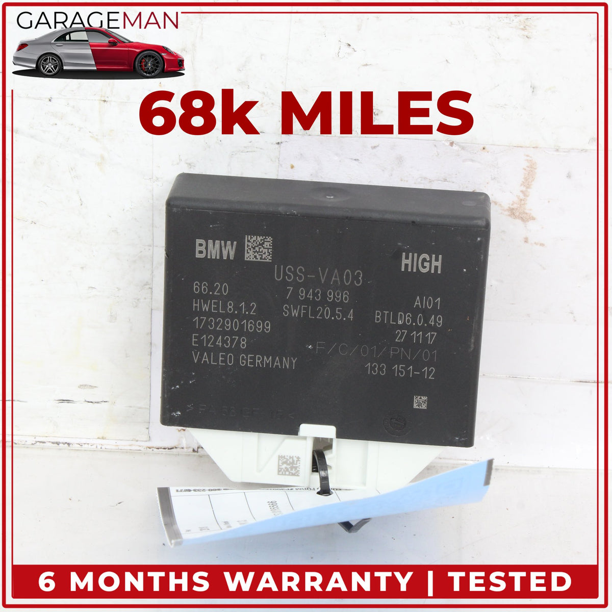 2016-2019 BMW X3 G01 Park Parking Aid Assist Control Module Unit 7943996 OEM