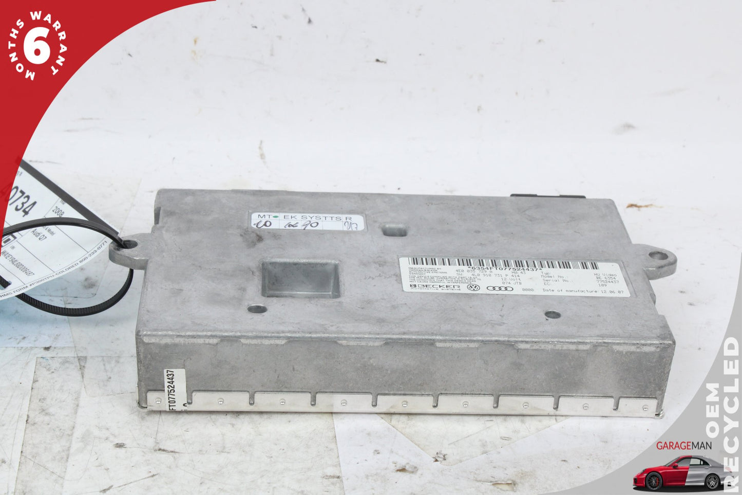 2007-2009 Audi Q7 SUV Multimedia MMI Control Module Unit 4E0035729 Genuine