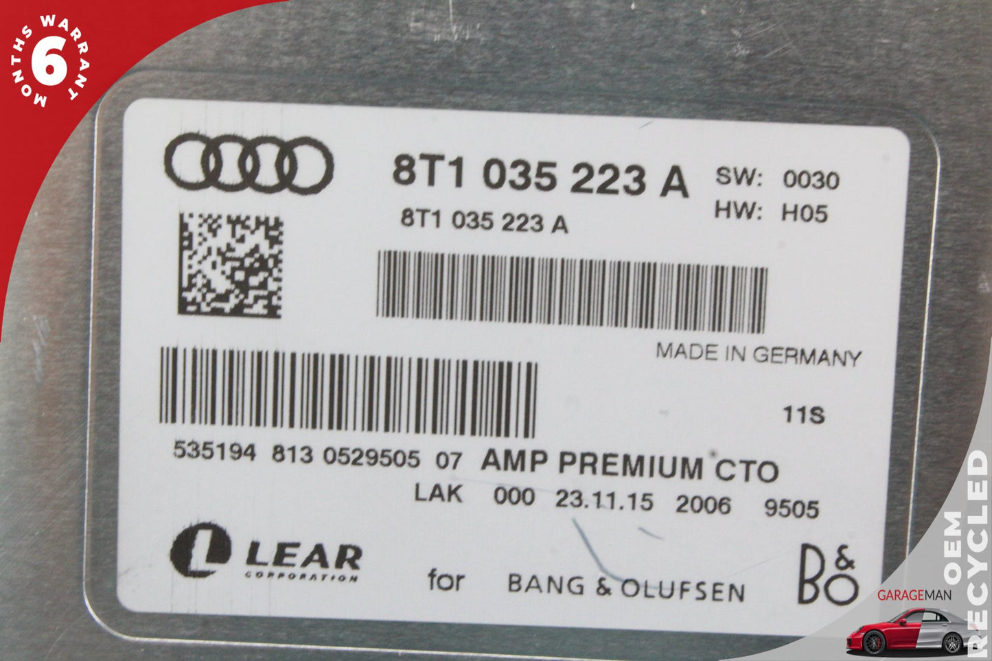 2013-2017 Audi SQ5 Q5 Audio Radio Sound System Amplifier AMP 8T1035223A OEM