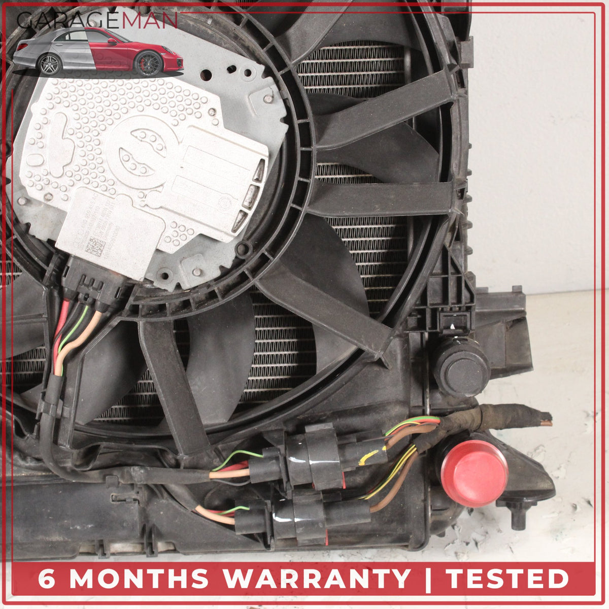 2011-2018 Audi A8 D4 Engine Radiator Cooling Fan Motor Assembly 4H0121003M OEM