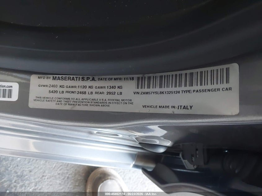 Parting Out- 2019 Maserati Ghibli M157 S GranLusso- 285