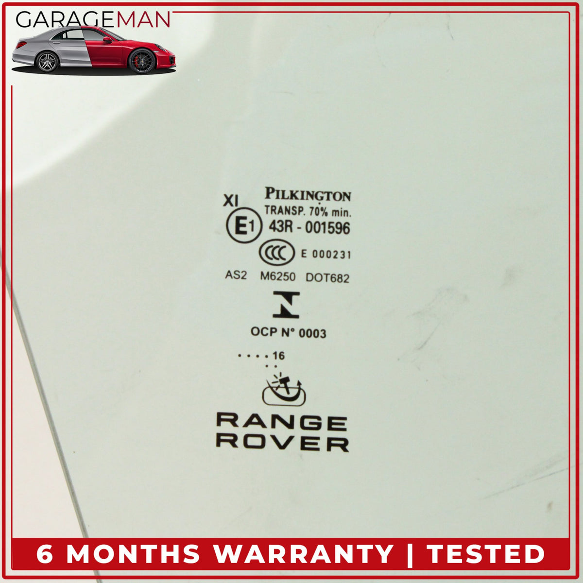 2014-2022 Range Rover Sport L494 Front Right Door Window Glass DK6221410AC OEM