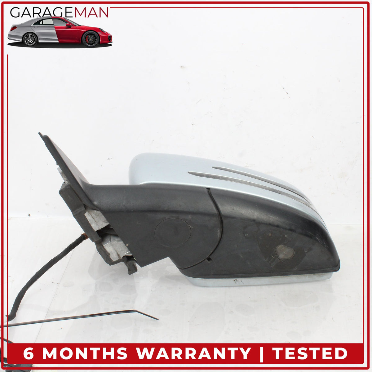 2012-2014 Mercedes W204 C250 Left Side Door Rear View Mirror Silver Metallic OEM