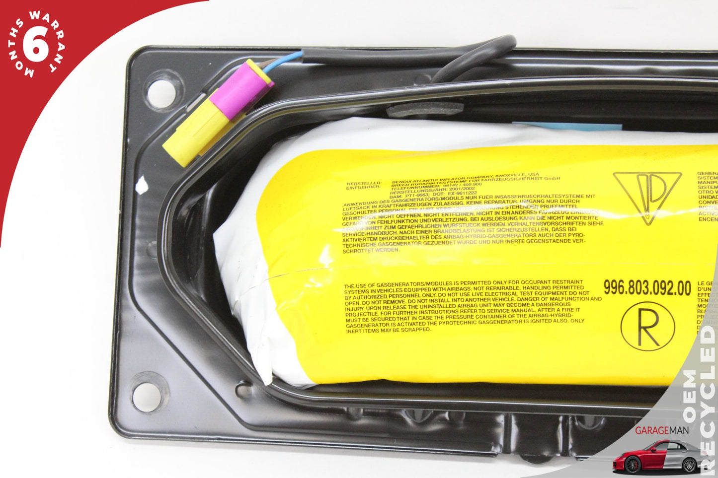 1999-2005 Porsche 911 996 Coupe Front Right Passenger Side Door Airbag 99680309200