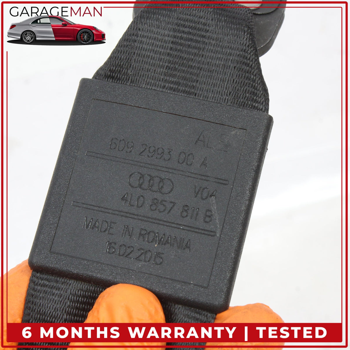 2007-2015 Audi Q7 Rear Left or Right Side 3rd Third Row Seat Belt 4L0857811B OEM