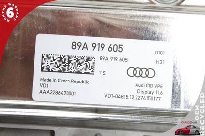 2022-2025 Audi Q4 E-Tron Front Center Dash Display Screen Monitor 89A919605 OEM